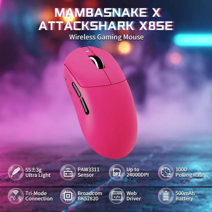 ATTACK SHARK X8SE [Pink] 2