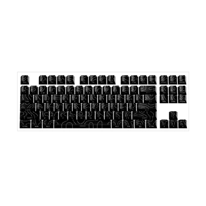 Keycaps black wave