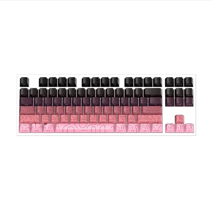 Side Printed Pink Keycaps 1